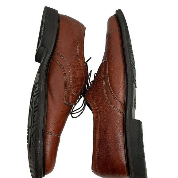 Allen Edmonds Becker Captoe Derby Mens 11D Leather Dress Shoes Brown - Picture 6 of 13